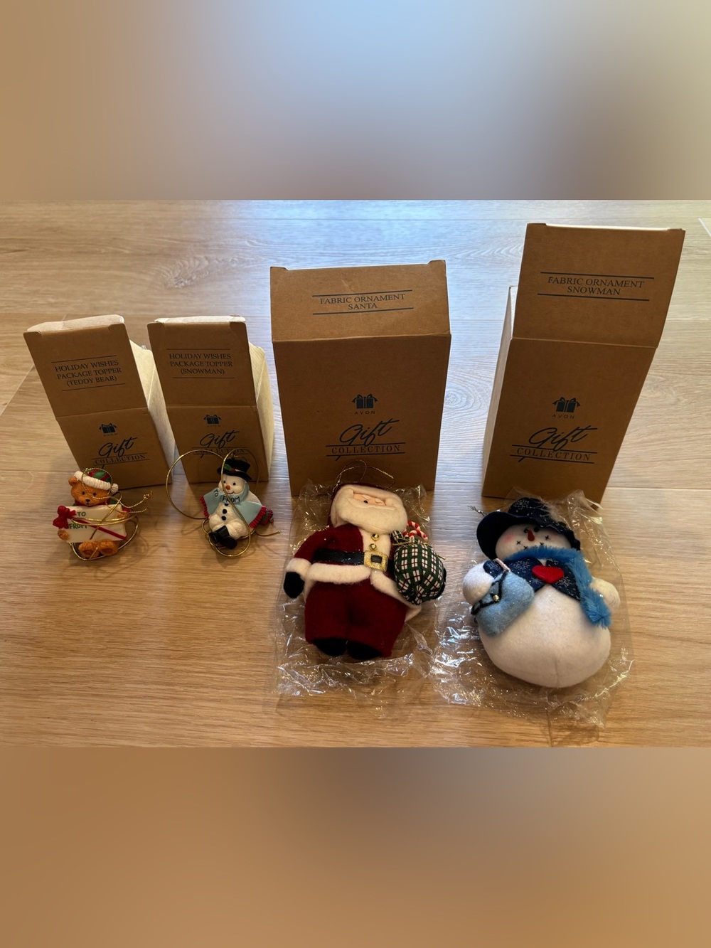 Avon bundle Christmas ornaments and package toppers